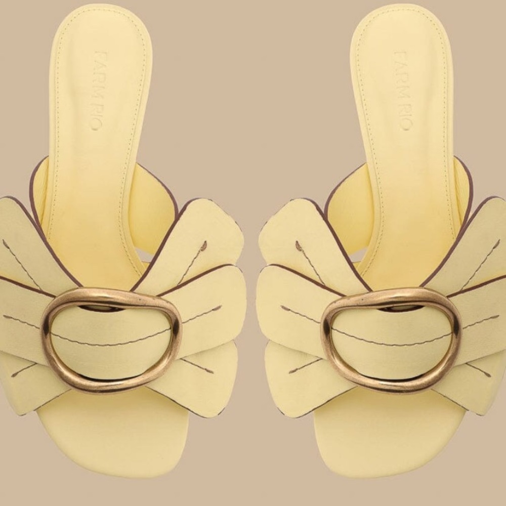 New-Farm Rio
Banana Yellow Daisy Heeled Mule - Picture 3 of 16